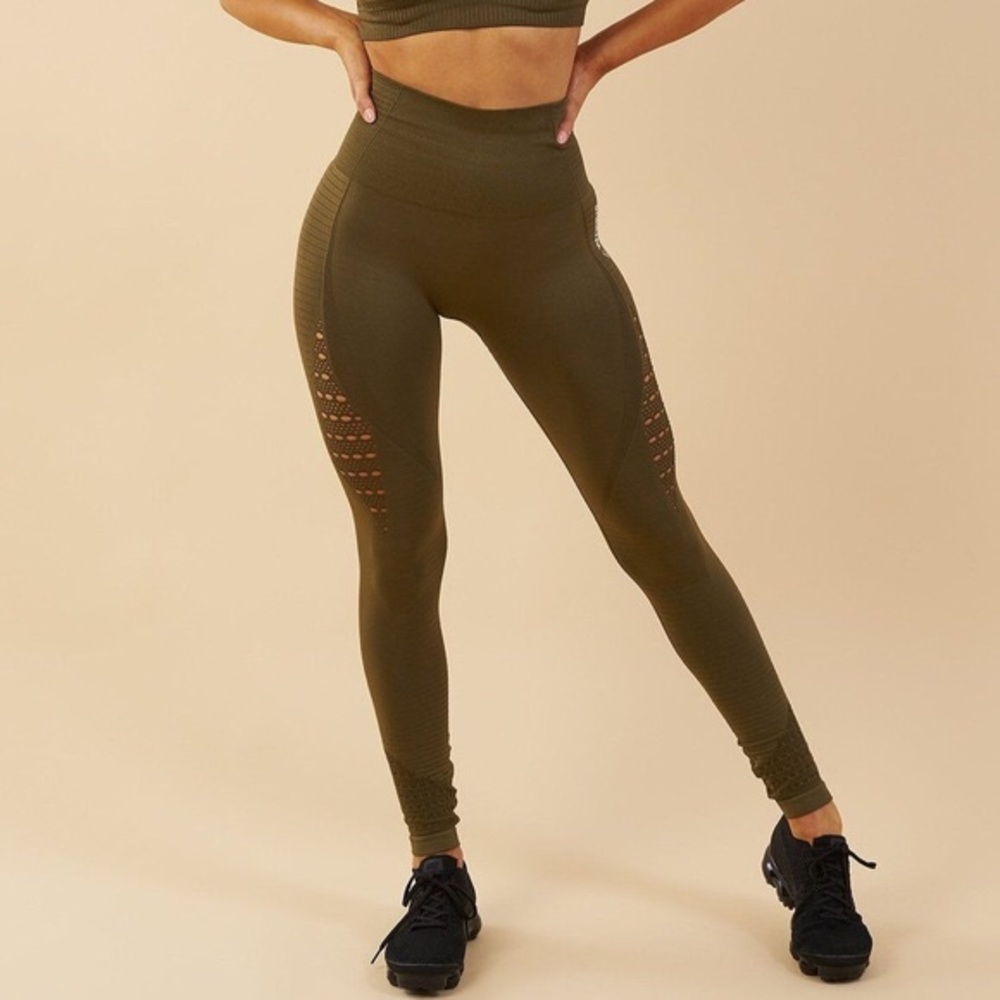 Small Gymshark Seamless Leggings Khaki